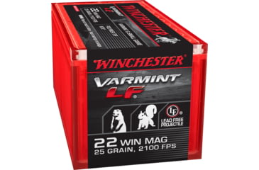 Image of Winchester Varmint LF .22 Winchester Magnum Rimfire 25 grain NTX Polymer Tip Rimfire Ammo, 50 Rounds, X22MHLF