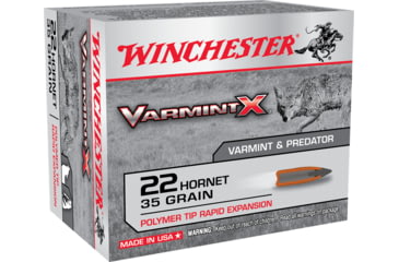 Image of Winchester Varmint X RIFLE .22 Hornet 35 grain Rapid Expansion Polymer Tip Centerfire Rifle Ammo, 20 Rounds, X22P