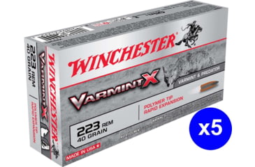 Image of Winchester Varmint X RIFLE .223 Remington 40 grain Rapid Expansion Polymer Tip Centerfire Rifle Ammo, 100 Rounds