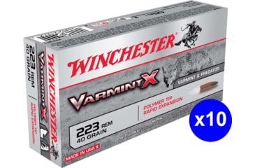 Image of Winchester Varmint X RIFLE .223 Remington 40 grain Rapid Expansion Polymer Tip Centerfire Rifle Ammo, 200 Rounds