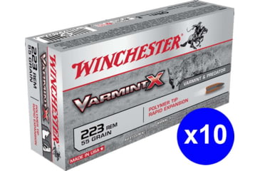 Image of Winchester Varmint X RIFLE .223 Remington 55 grain Rapid Expansion Polymer Tip Centerfire Rifle Ammo, 200 Rounds