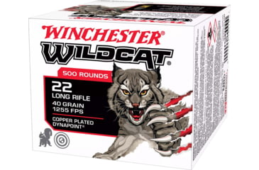 Image of Winchester Wildcat .22 Long Rifle 40 Grain Copper Plated Rimfire Ammo, 500 Rounds, WW22LRB