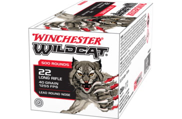 Image of Winchester Wildcat .22 Long Rifle 40 Grain Lead Round Nose Brass Cased Rimfire Ammo, 50 Rounds, WINCUSA22LR-50