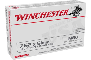 Image of Winchester Win Ammo 7.62x51mm 149gr. Fmj Usa Target 20-pack