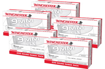 Image of Winchester Win Ammo Usa 9 mm 1000rds/case 115gr. Fmj Packed In Trays