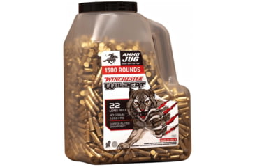 Image of Winchester Wildcat .22 Long Rifle 40 Grain Copper Plated Round Nose Rimfire Ammo, 1500 Rounds, WW22LRJUG