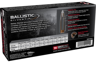 Image of Winchester Ballistic Silvertip 6.8 Western 170 Grain Rapid Controlled Expansion Polymer Tip Brass Cased Centerfire Rifle Ammo, 20 Rounds, WINCSBST68W