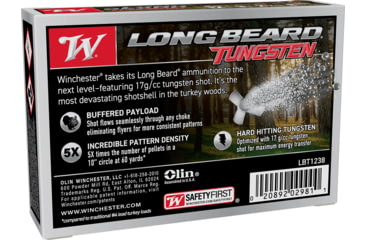 Image of Winchester Long Beard 12 Gauge 2 1/4 oz 3in Shotgun Ammo, #8, 5 Rounds, LBT1238