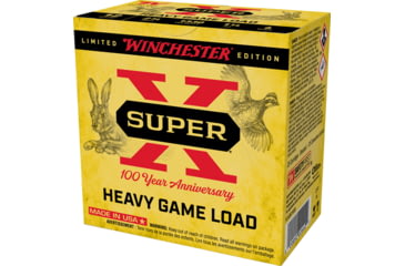 Image of Winchester X126100 Super X 100th Anniversary 12 Gauge 1 1/4 oz 2 3/4 in Centerfire Shotgun Ammo, 25 Rounds, X126100