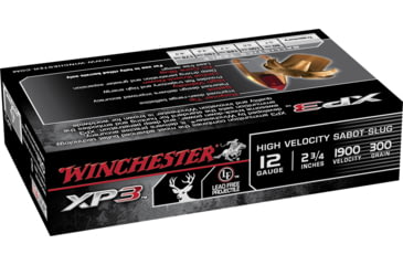 Image of Winchester XP3 12 Gauge 300 grain 2.75in Centerfire Shotgun Slug Ammo, 5 Rounds, SXP12