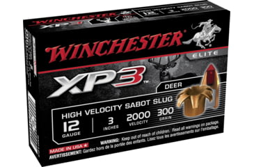 Image of Winchester XP3 12 Gauge 300 grain 3in Centerfire Shotgun Slug Ammo, 5 Rounds, SXP123