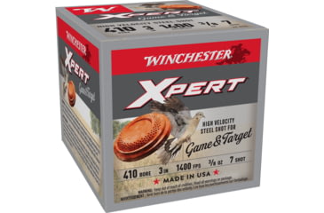 Image of Winchester Xpert HV Steel Game 410 Gauge 3/8 oz 3 in Shotgun Ammo, 25 Round, WE413GT7