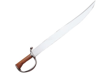 Image of Windlass D-Guard Bowie, 17 satin finish unsharpened carbon steel blade, Brown wood handle, 400928