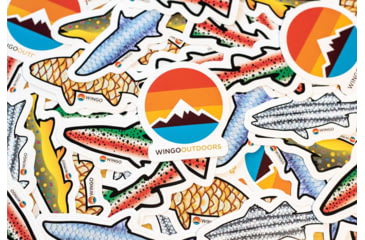 Image of Wingo Outdoors Decal Stickers, 6-Pack, W-DEC-FIS-6PK