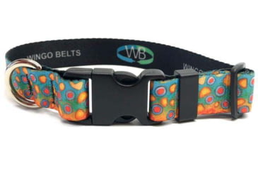 Image of Wingo Outdoors Artisan Dog Collar, DeYoung Brook Trout, Large/XLarge, W-COL-601-LXL