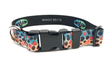 Image of Wingo Outdoors Artisan Dog Collar, DeYoung Brown Trout, Small/Medium, W-COL-602-SMD
