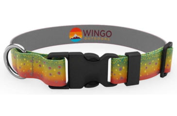 Image of Wingo Outdoors Artisan Dog Collar, Brook Trout, Small/Medium, W-COL-122-SMD