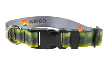 Image of Wingo Outdoors Artisan Dog Collar, Largemouth Bass, Large/XLarge, W-COL-118-LXL