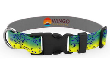 Image of Wingo Outdoors Artisan Dog Collar, Mahi Mahi, Small/Medium, W-COL-125-SMD