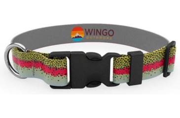 Image of Wingo Outdoors Artisan Dog Collar, Rainbow Trout, Large/XLarge, W-COL-124-LXL