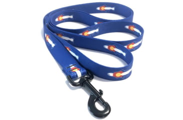 Image of Wingo Outdoors Dog Leash - RepYourWater, CO Flag Trout, 6 foot length, W-LEA-505-6FT