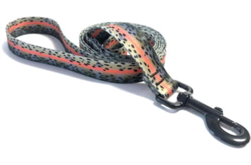 Image of Wingo Outdoors Dog Leash - RepYourWater, Rainbow Trout, 6 foot length, W-LEA-509-6FT