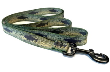 Image of Wingo Outdoors Dog Leash - RepYourWater, Topo Trout, 6 foot length, W-LEA-513-6FT