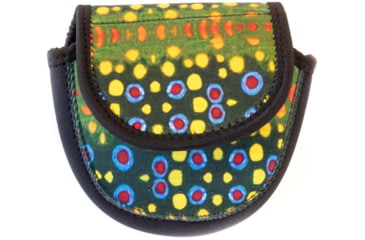 Image of Wingo Outdoors Fish Skin Reel Case, Brook Trout, Large, W-RLC-103-LG