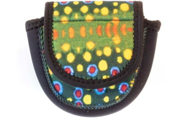Image of Wingo Outdoors Fish Skin Reel Case, Brook Trout, Small, W-RLC-103-SM