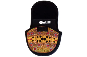 Image of Wingo Outdoors Fish Skin Reel Case, Brown Trout, Large, W-RLC-104-LG