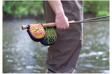 Image of Wingo Outdoors Fish Skin Reel Case, Brown Trout, Large, W-RLC-104-LG