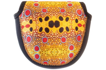 Image of Wingo Outdoors Fish Skin Reel Case, Brown Trout, Large, W-RLC-104-LG
