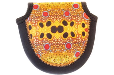 Image of Wingo Outdoors Fish Skin Reel Case, Brown Trout, Small, W-RLC-104-SM
