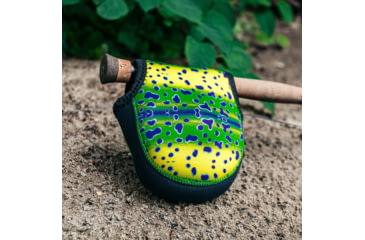 Image of Wingo Outdoors Fish Skin Reel Case, Mahi Mahi, Large, W-RLC-109-LG