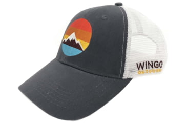 Image of Wingo Outdoors Logo Hat, Grey/White, One Size, W-HAT-LOG-GW