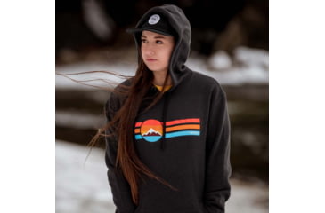 Image of Wingo Outdoors Retro Hoodie - Mens, Black w/ Retro Logo, Medium, W-APP-RLH-BM