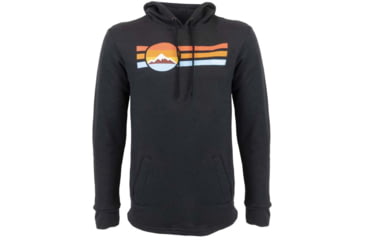 Image of Wingo Outdoors Retro Hoodie - Men's, Black w/ Retro Logo, Medium, W-APP-RLH-BM