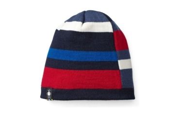 Image of Smartwool Wintersport Stripe Hat-Youth Unisex, Deep Navy Heather, Medium, SW010440108-SM