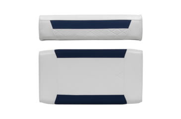 Image of Wise 70 Qt/62 Qt Swingback Cooler Back Rest/Seat Cushion Set, Brite White/Mariner Blue, Medium, 8WD156-BS-1904