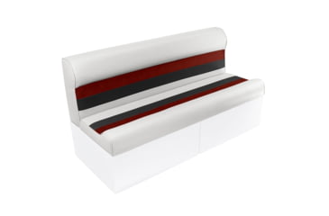 Image of Wise Deluxe Pontoon 55in Pontoon Bench Seat, White/Red/Charcoal, Large, 8WD106-1009