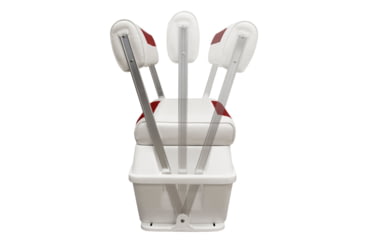 Image of Wise DLX Pontoon 70 Qt Swingback Cooler, Brite White/Crimson Red, Large, DLX156-1906