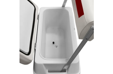 Image of Wise DLX Pontoon 70 Qt Swingback Cooler, Brite White/Crimson Red, Large, DLX156-1906
