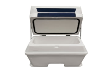 Image of Wise DLX Pontoon 70 Qt Swingback Cooler, Brite White/Mariner Blue, Large, DLX156-1904