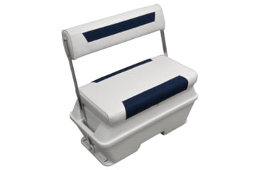 Image of Wise DLX Pontoon 70 Qt Swingback Cooler, Brite White/Mariner Blue, Large, DLX156-1904