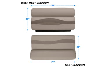 Image of Wise Premier Pontoon 36in Bench, Mocha Java/Cafe/Mushroom, Large, BM1144-1749