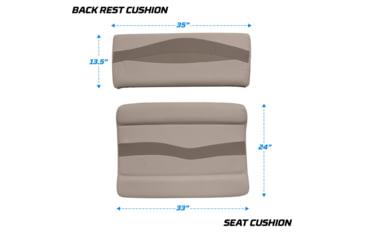 Image of Wise Premier Pontoon Flip-Flop Seat, Mocha Java/Cafe/Mushroom, Large, BM1152-1749