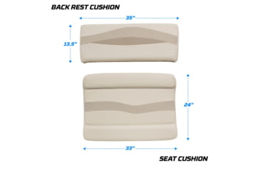 Image of Wise Premier Pontoon Flip-Flop Seat, Platinum/Mocha Java/Khaki, Large, BM1152-1066