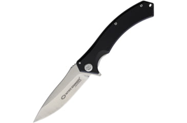 Image of WithArmour Avalon Framelock Folding Knife, 3.5 satin finish D2 tool steel blade, Black G10 handle with stainless back handle, WA-086BKG