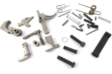 Image of WMD Guns Lower Parts Kit AR-15 Mod 2, NiB-X, Nickel/Black, 1-NIBXLPKM2