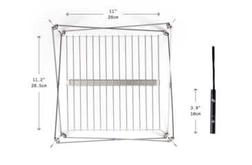 Image of Wolf And Grizzly Grill w/ FireSet, Stainless Steel, WG-GRL-mM1-vWFS